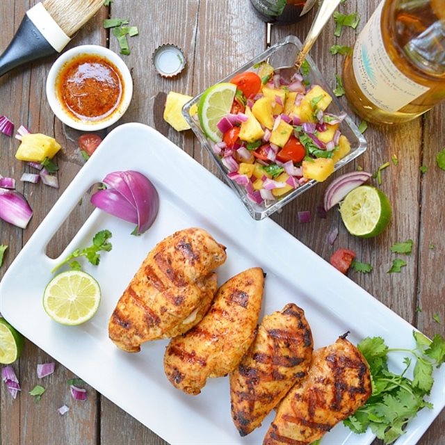 Ức Gà Nướng Tequila Salad Thơm