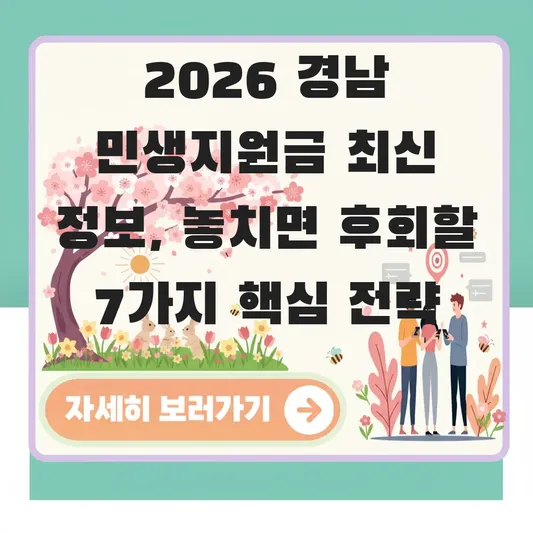 2026 경남 민생지원금 최신 정보