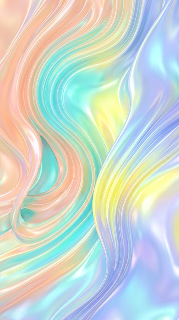 Abstract Holographic Flow with Liquid Metal Texture - Free mobile Wallpaper