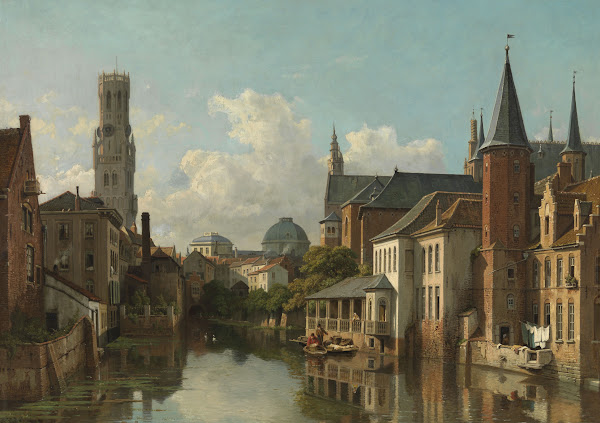 The Quai of the Rosary in Bruges 1875