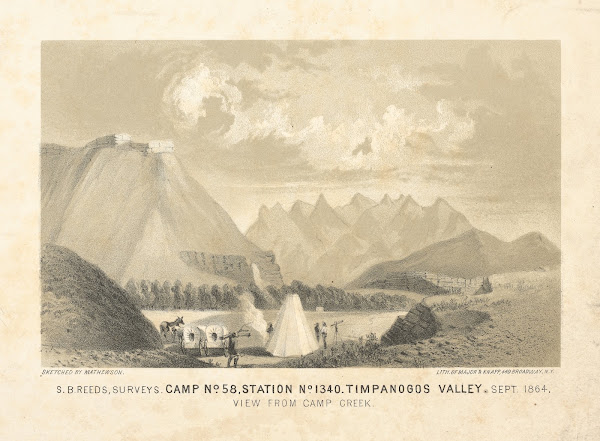 Camp No 58 Station No 1340 Timpanogos Valley View from Camp Creek 1864