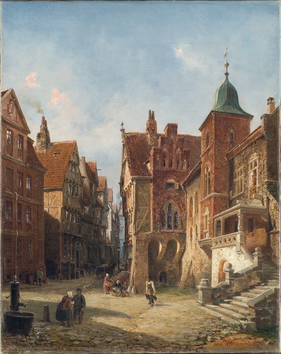 Street in Hamburg Study in Architecture 1870