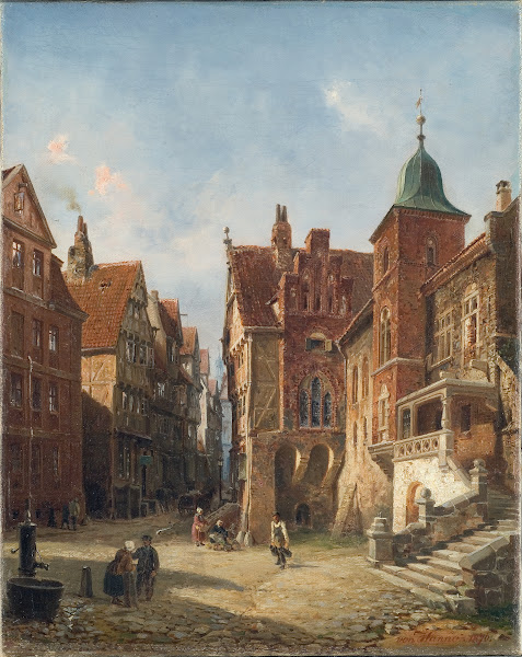 Street in Hamburg Study in Architecture 1870