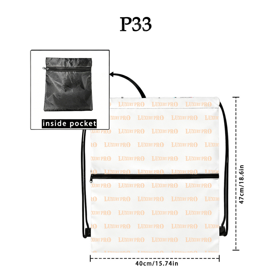 Casual Zipper Drawstring Backpack