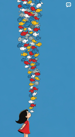 Stream of Colorful Fish