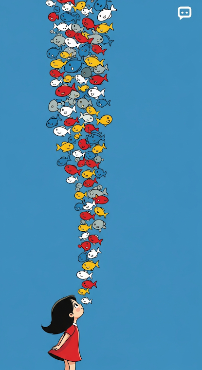 Stream of Colorful Fish