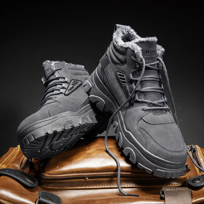 Gefütterte Herren-Stiefeletten, warm und robust