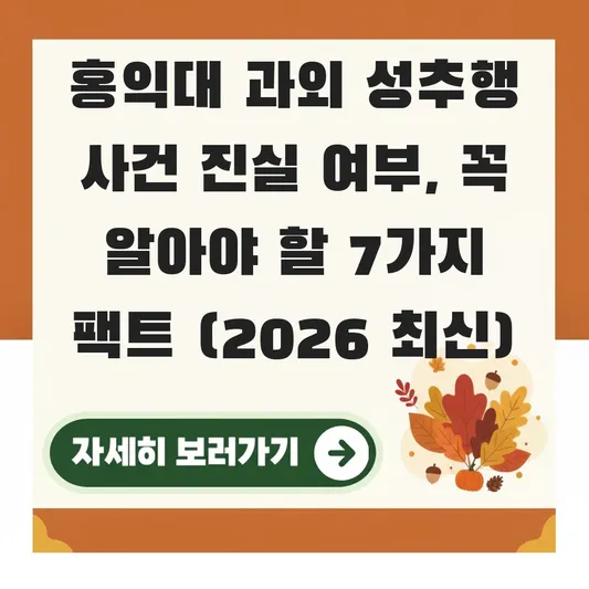 홍익대 과외 성추행 사건 진실 여부