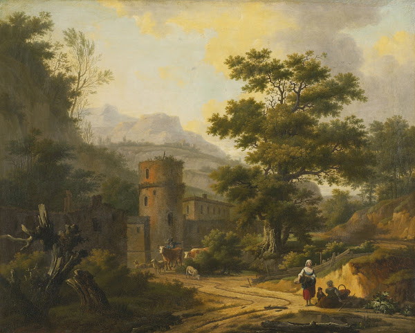 Mountainous Landscape with a Village 1787