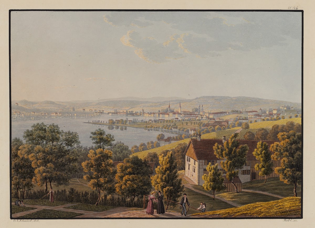 Vue de la ville de Zurich depuis Zollikon 1915 1945