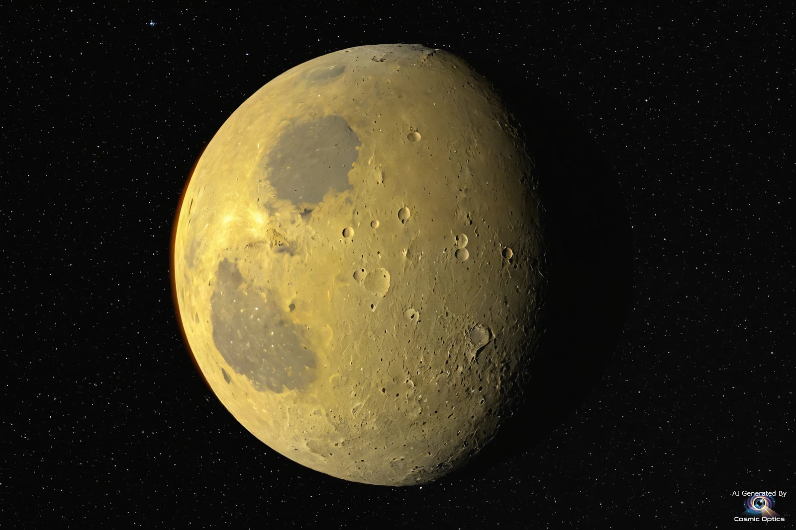 An authentic, standalone astrophotography snapshot of Jupiter's moon Io in deep space. A single, sol_00019