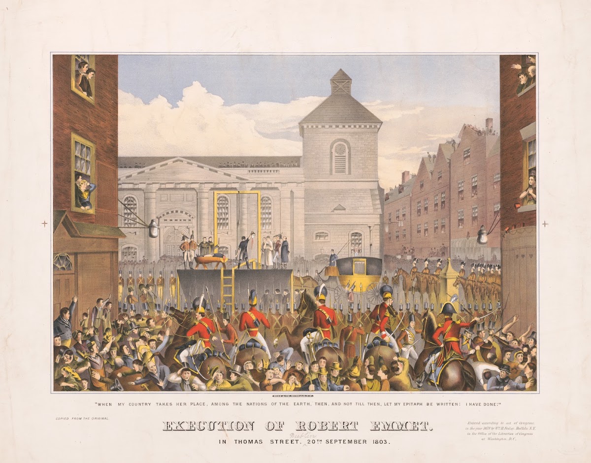 Execution of Robert Emmet in Thomas Street Dublin 20th September 1803 1878