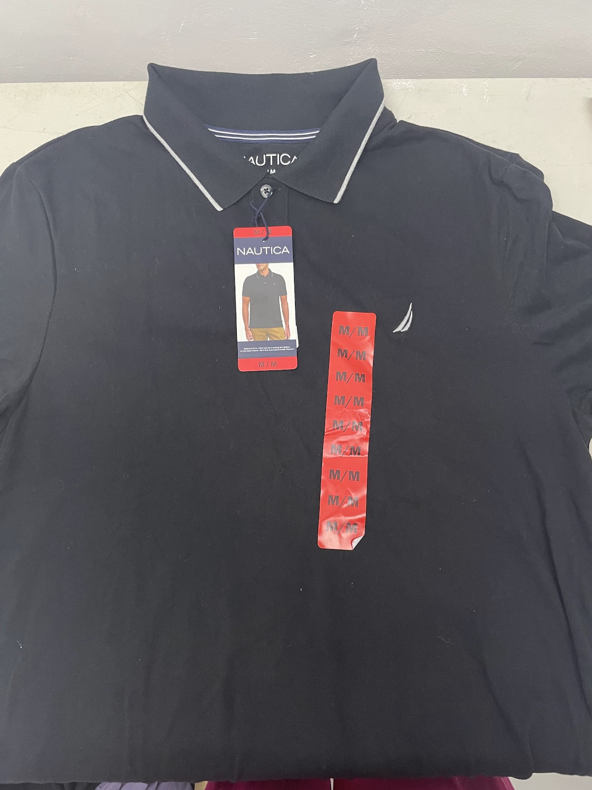 Nautica Mens Polo Shirt Black M #2146