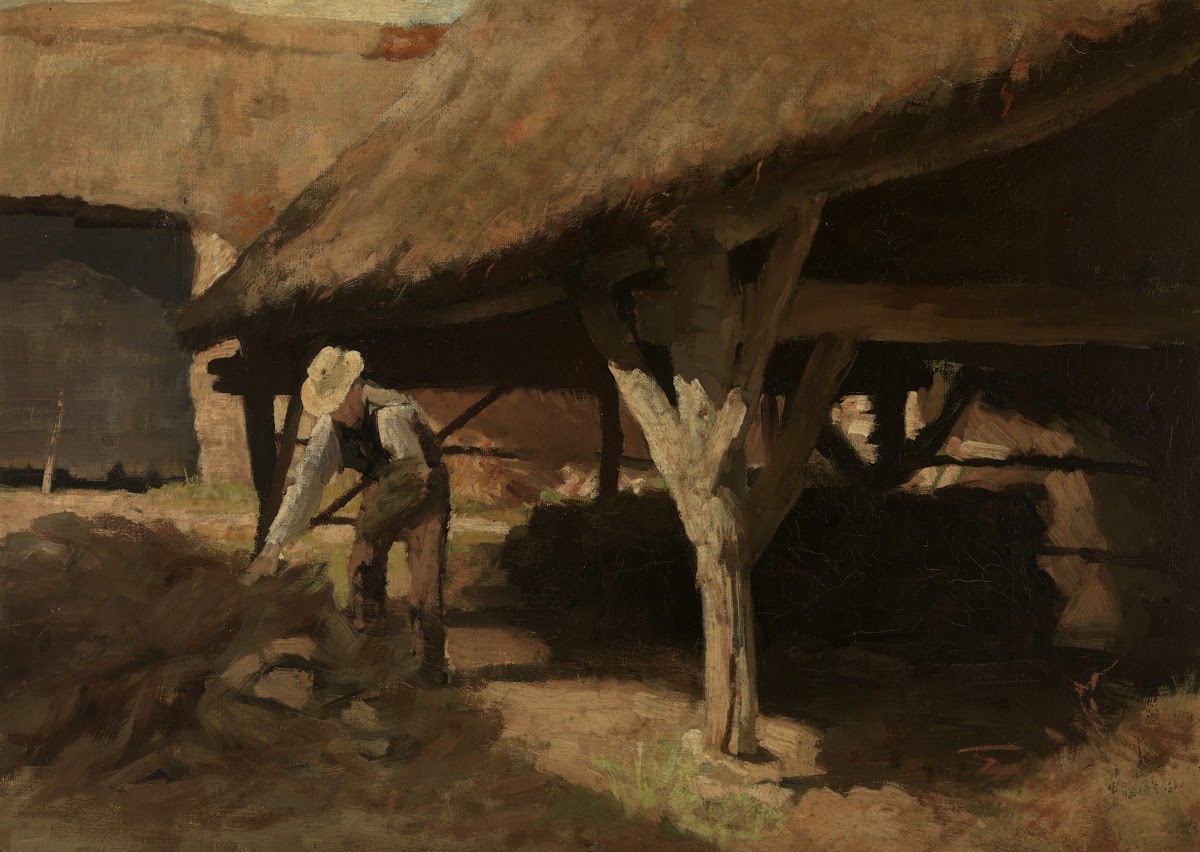 Boerenerf Boerderij met hooischuur 1883 1884