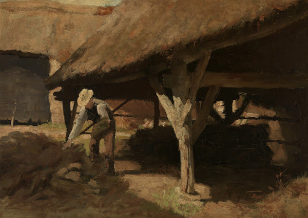 Boerenerf Boerderij met hooischuur 1883 1884