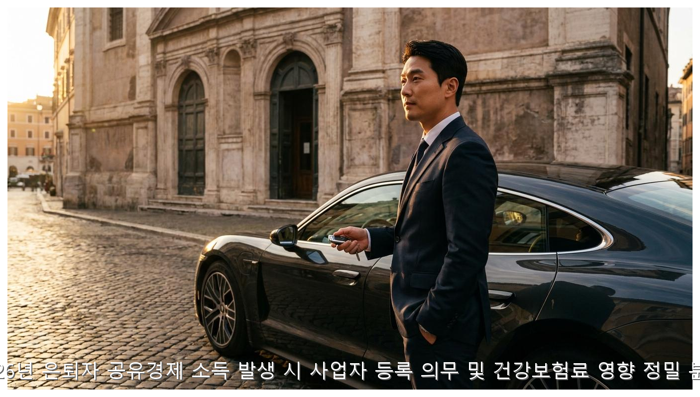 2026년 은퇴자 공유경제 소득 발생 시 사업자 등록 의무 및 건강보험료 영향 정밀 분석 핵심 안내 및 분석 인포그래픽 (3)
