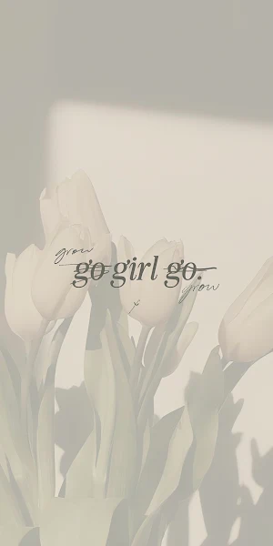 White Tulips With Motivational Text Full HD iPhone Wallpaper Background