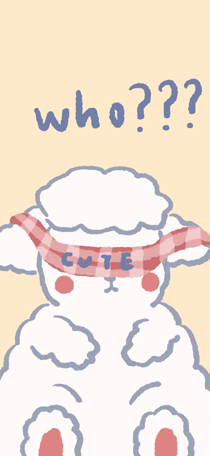 A Cool Cute Sheep Full HD iPhone Wallpaper for Free Download in High Quality [1125x2436]