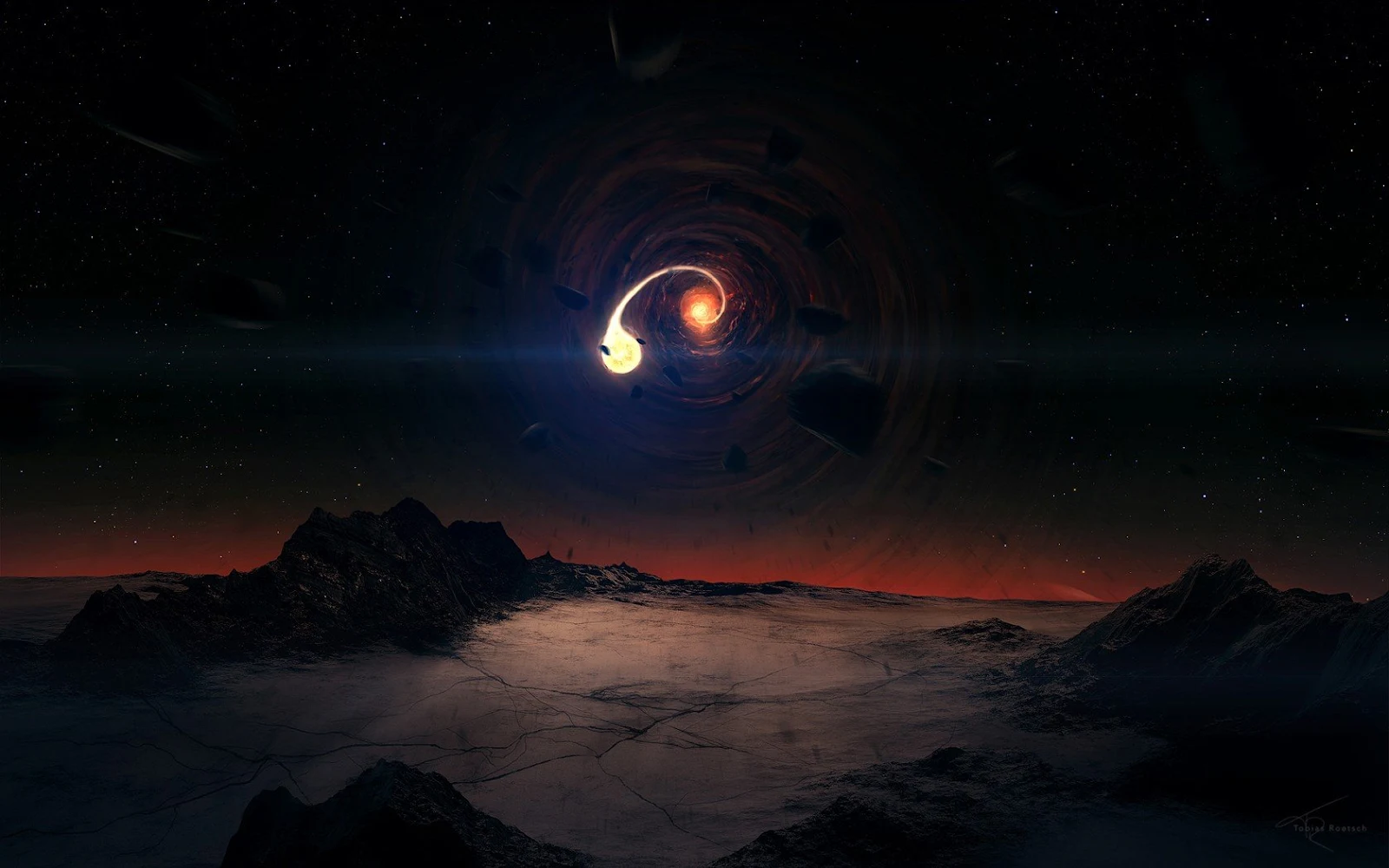 Space, Landscape, Dark, Sky, Digital Art  Desktop, iPhone Wallpaper Background