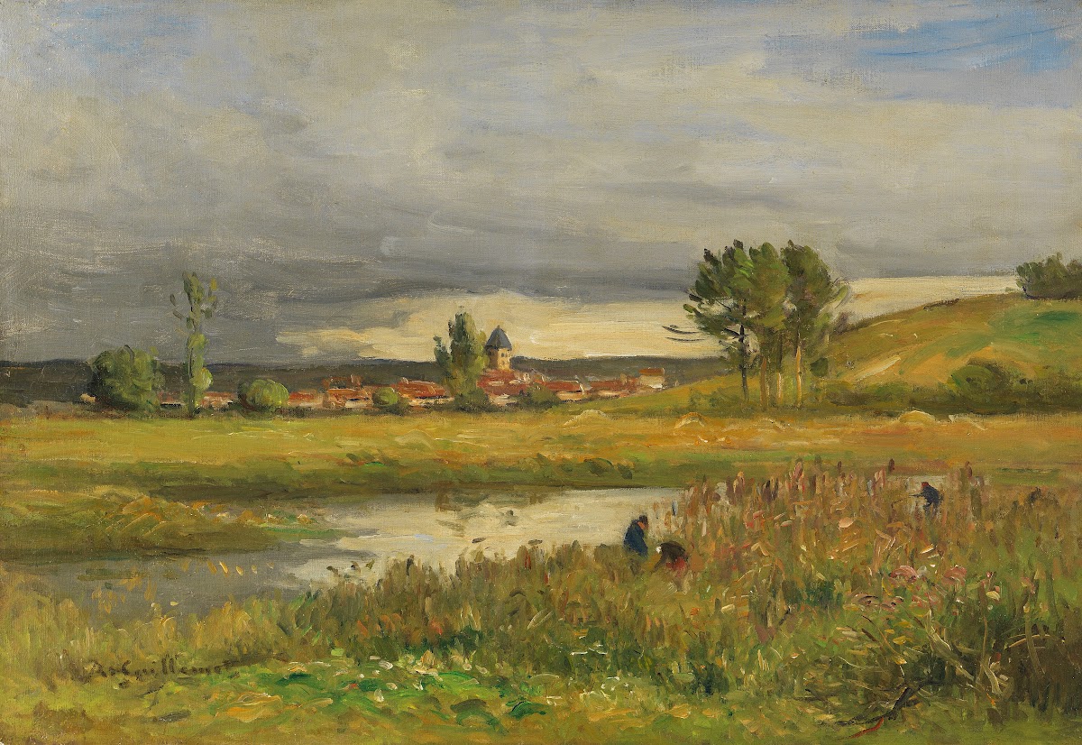 Landscape with Village and River 1870
