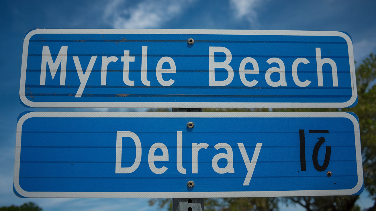 How Far Is Myrtle Beach from Delray Beach?
