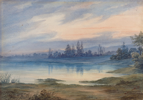 Landscape near Strasbourg Looking toward St Gall 1879