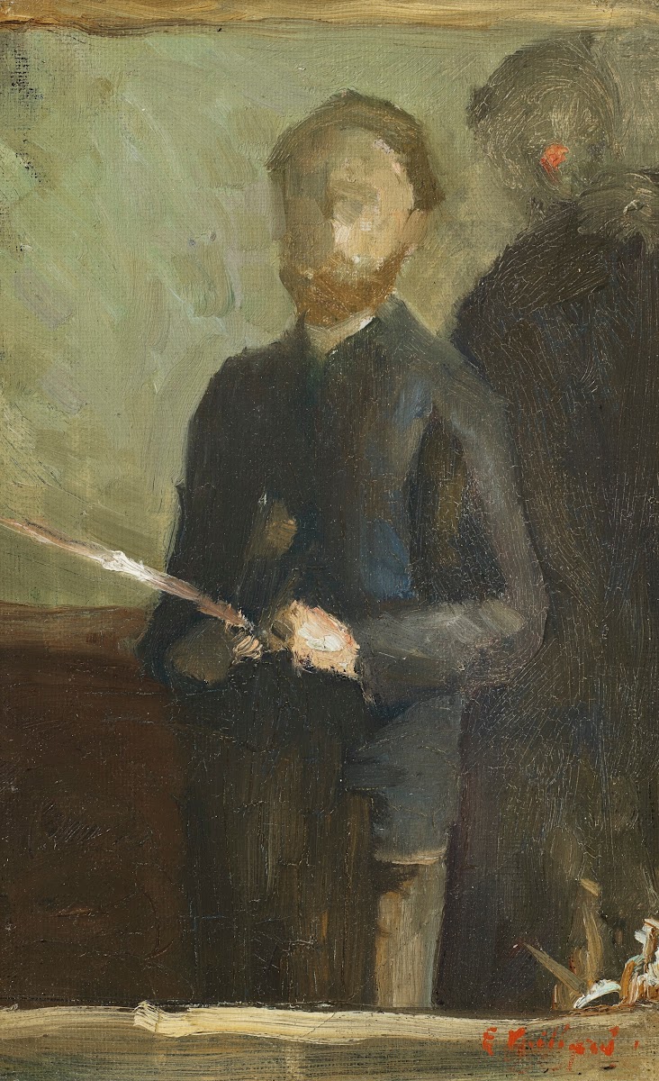 Étude pour Autoportrait avec Waroquy 1889