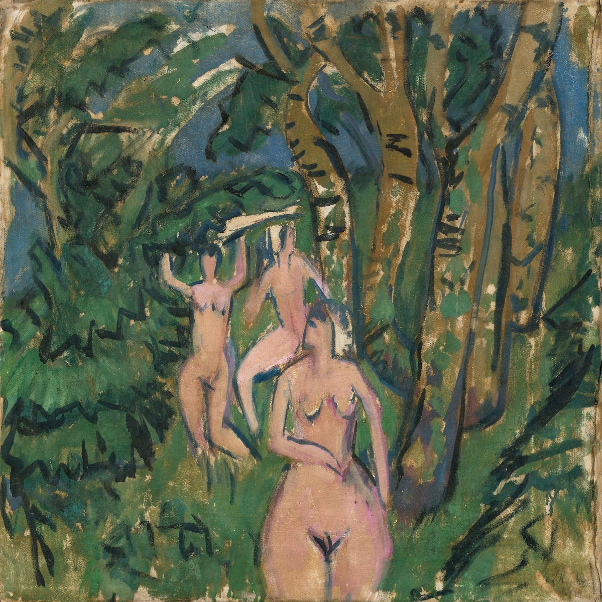 Akte im Wald 1912