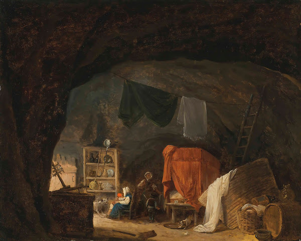 A Family In A Cave Interior 1784