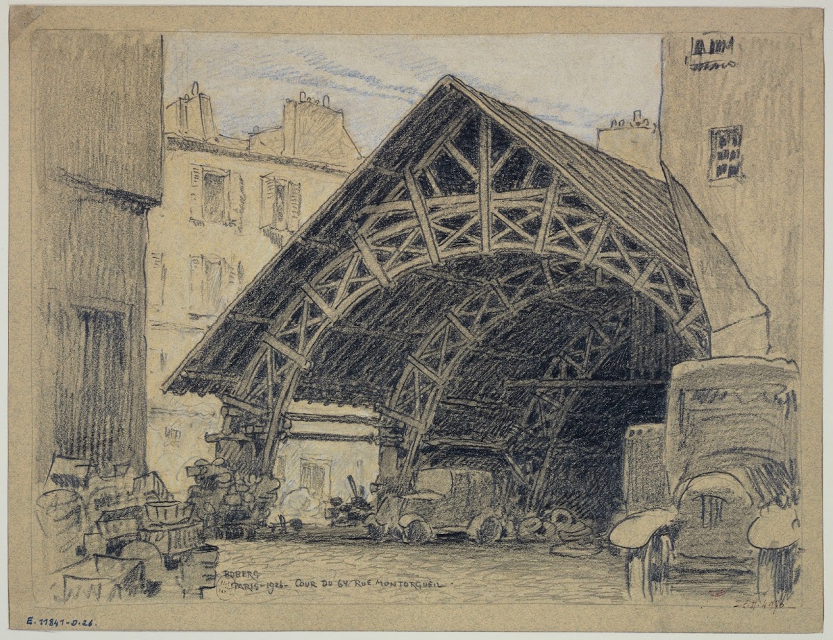 La cour du 64 rue Montorgueil 1926