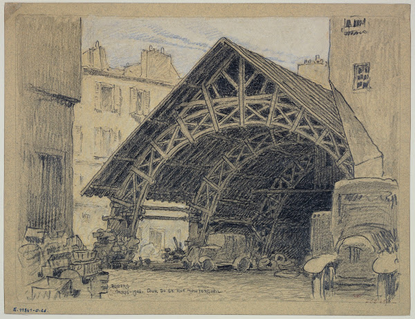La cour du 64 rue Montorgueil 1926
