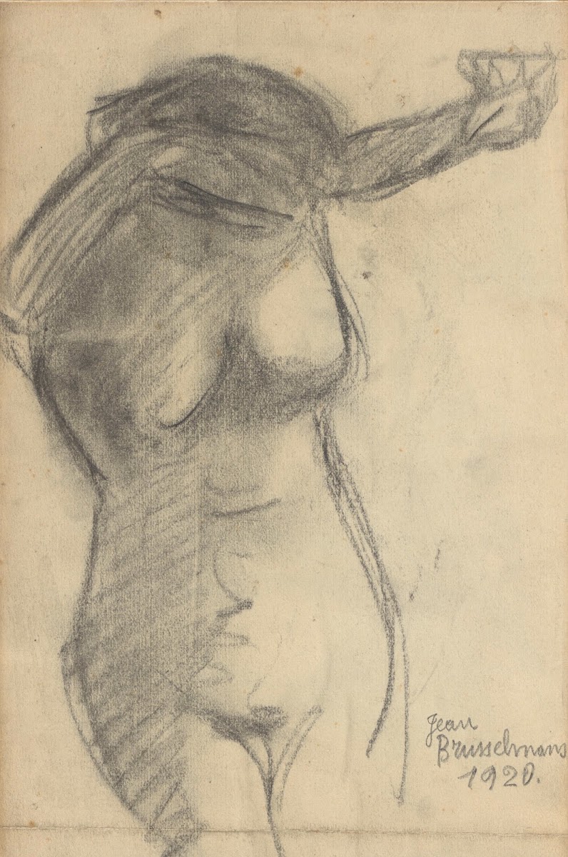 Nude woman front view 1920