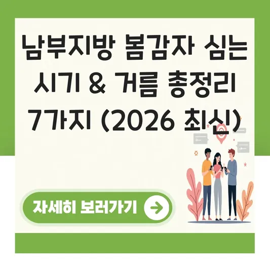 남부지방 봄감자 심는 시기 거름
