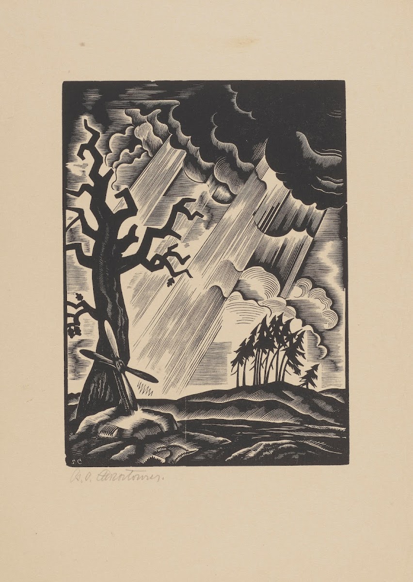 Mogiła lotnika ilustracja do Księgi pamiątkowej ku czci poległych lotników 1933