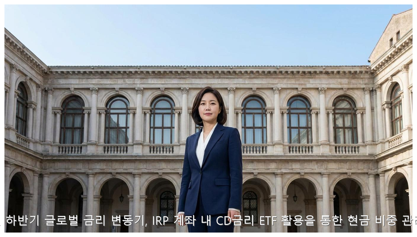 2026년 하반기 글로벌 금리 변동기, IRP 계좌 내 CD금리 ETF 활용을 통한 현금 비중 관리 전략 핵심 안내 및 분석 인포그래픽 (4)