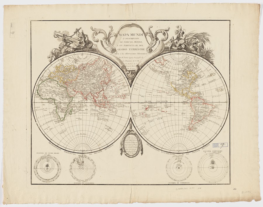 1771_Mapa mundi : ò descripcion de todo el mundo y en particular del globo terestre