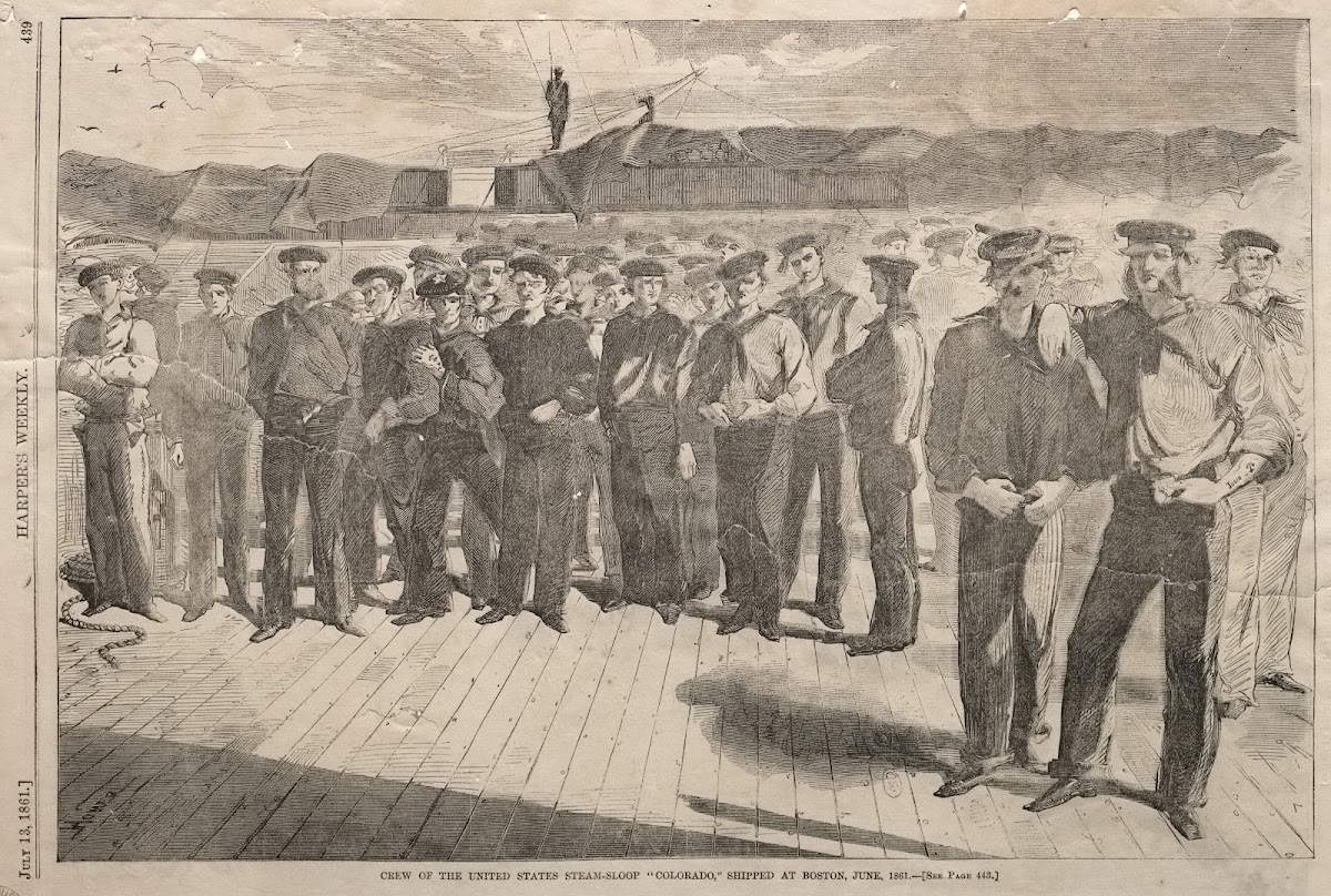 Crew of the United States Steam Sloop Colorado Shipped at Boston June 1861 1861