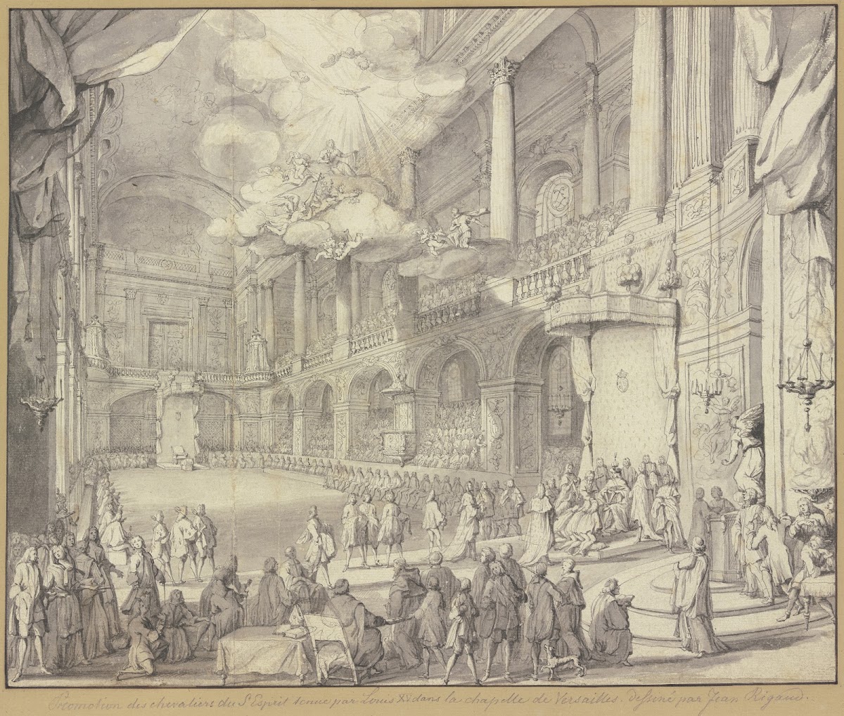 Réception des chevaliers de lOrdre du St Esprit dans la Chapelle de Versailles l