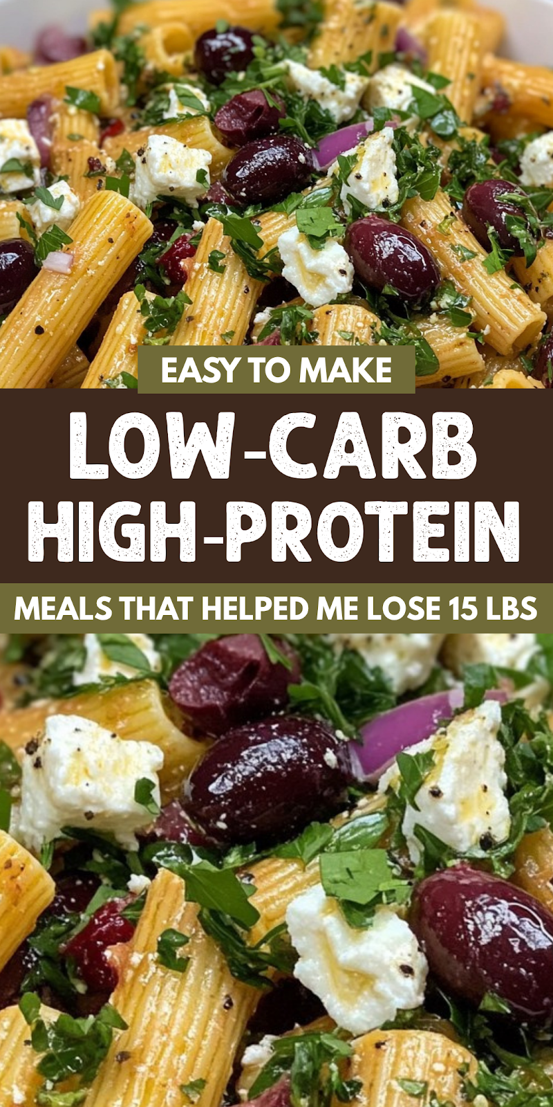 Mediterranean Rigatoni Salad with Cranberries, Olives & Herbs