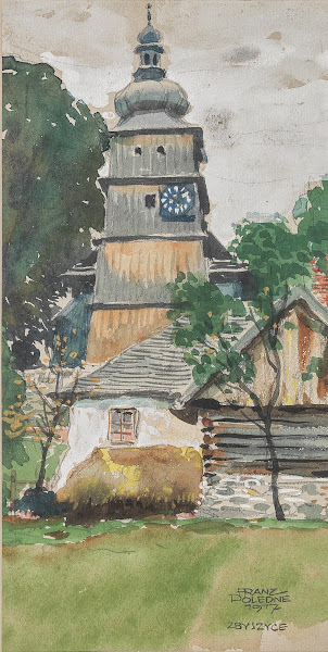 Kirchturm in Zbyszyce 1917