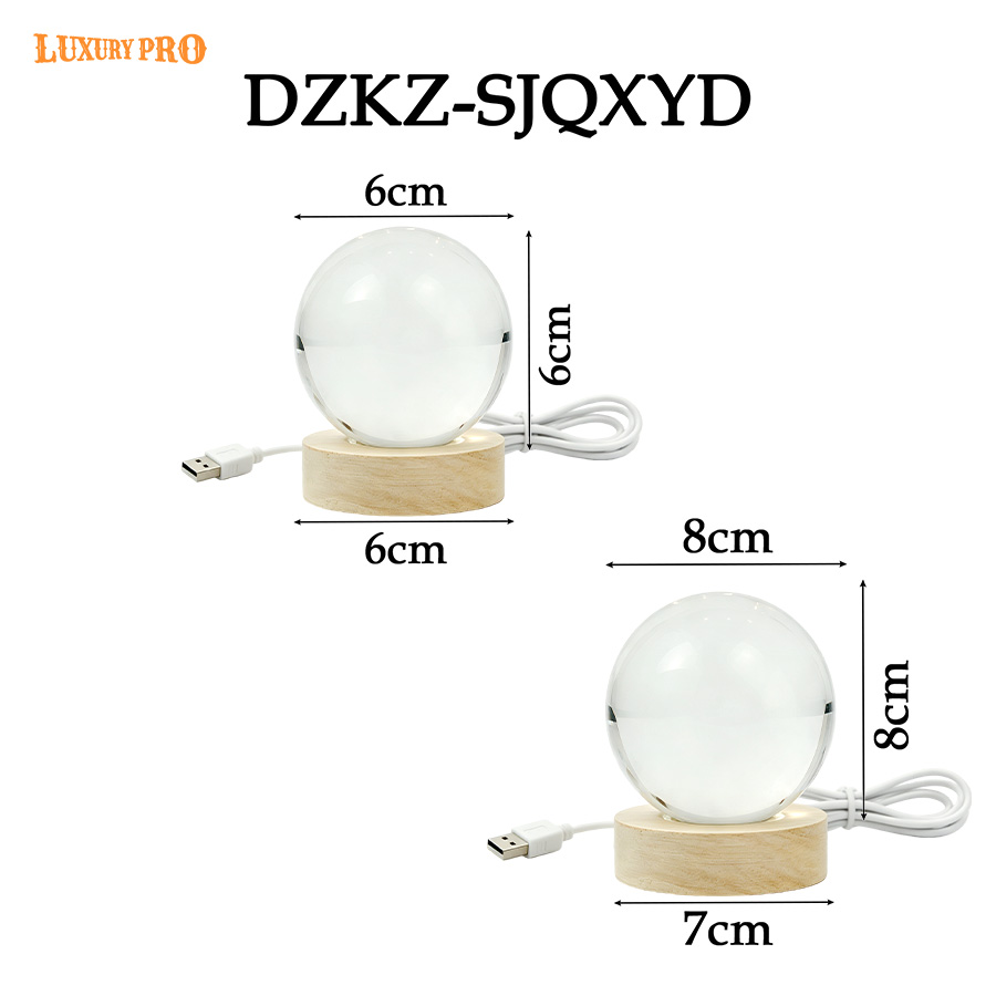 Personalized Crystal Ball Night Light (Engraved base)