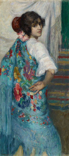 A Girl with Shawl c 1910