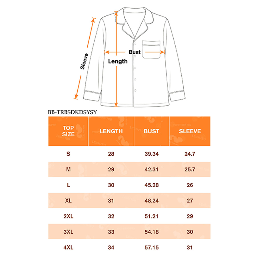AOP Binded edged TRB satin pocket pajama set-BB-TRBSDKDSYSY
