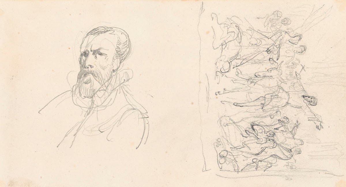 Head of a Man and Scene