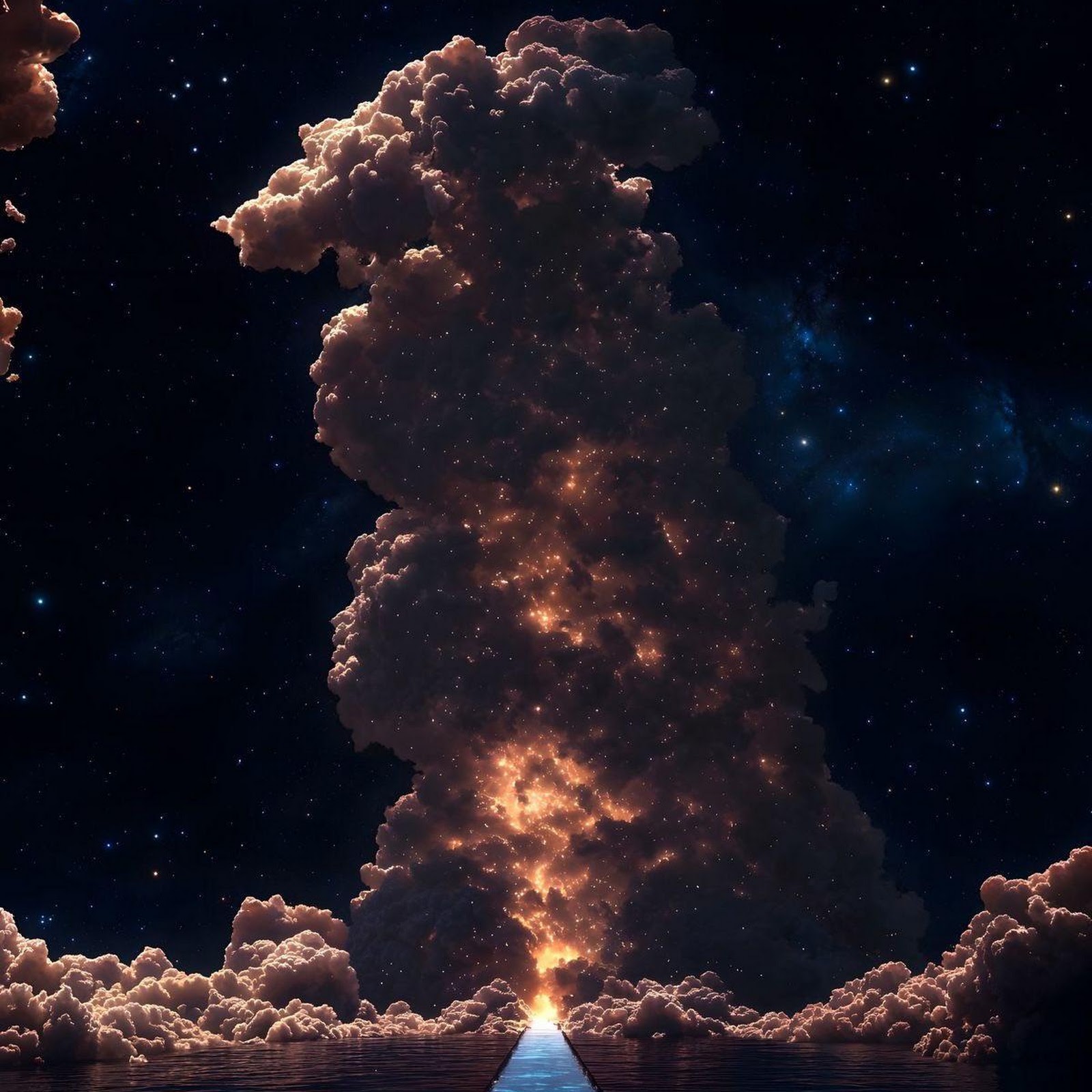 Download Glowing Path To Cosmic Clouds Full HD iPhone