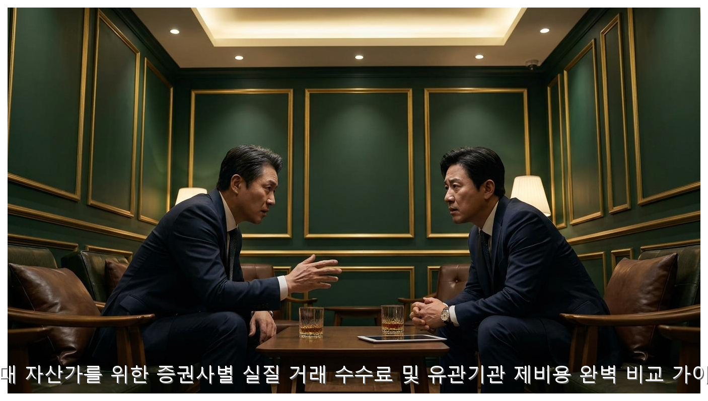 억대 자산가를 위한 증권사별 실질 거래 수수료 및 유관기관 제비용 완벽 비교 가이드 핵심 안내 및 분석 인포그래픽 (4)