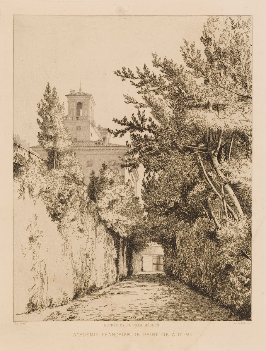Entrée de la Villa Medicis Académie Française de peinture à Rome