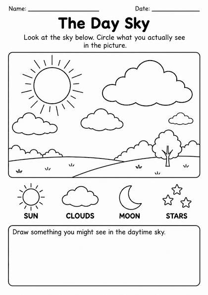 Day Sky Worksheet
