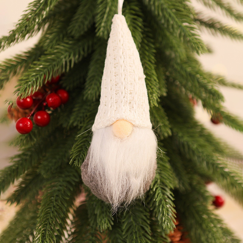 Weihnachtliche Strick-Anhänger, Wichtel-Design
