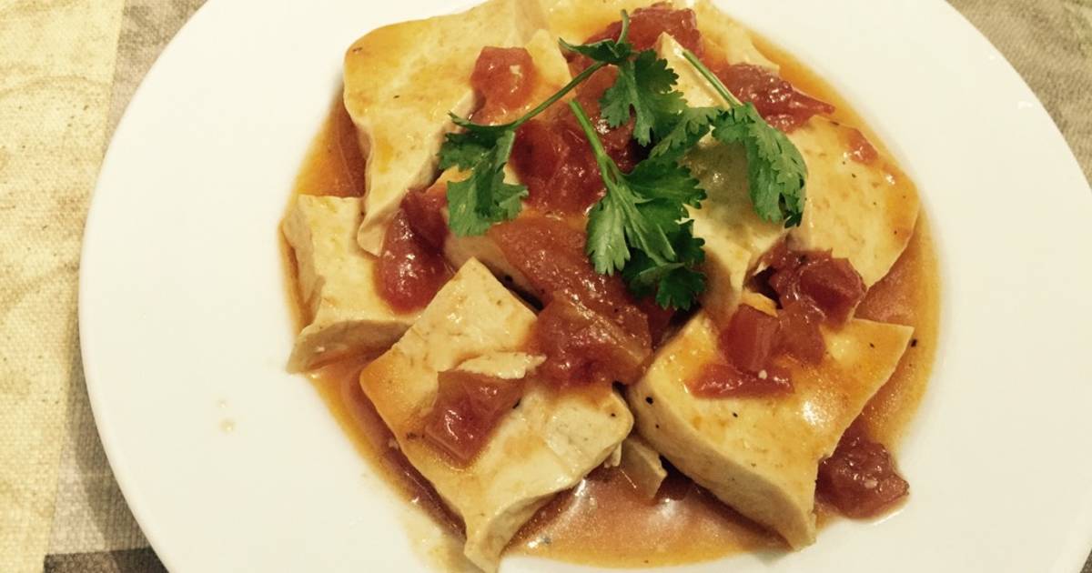 Đậu hủ tươi sốt cà